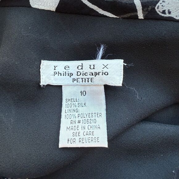 Redux Philip Dicaprio Silk Floral Sleeveless Cowl Neck Midi Dress Size 10 - Picture 7 of 7